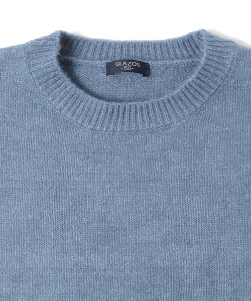 GLAZOS（グラソス）の「ふわふわニット・ドロップショルダー裾レイヤード【マシンウォッシャブル】（ニット/セーター・キッズ・ブルー/ブラック/キナリ/オレンジ/グレー・160cm/150cm/140cm/130cm/170cm）」の10枚目の写真