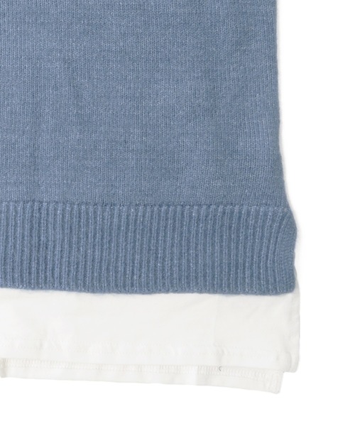 GLAZOS（グラソス）の「ふわふわニット・ドロップショルダー裾レイヤード【マシンウォッシャブル】（ニット/セーター・キッズ・ブルー/ブラック/キナリ/オレンジ/グレー・160cm/150cm/140cm/130cm/170cm）」の20枚目の写真