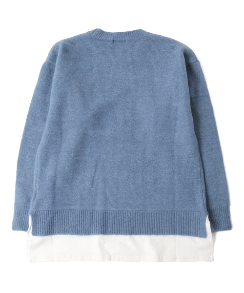 GLAZOS（グラソス）の「ふわふわニット・ドロップショルダー裾レイヤード【マシンウォッシャブル】（ニット/セーター・キッズ・ブルー/ブラック/キナリ/オレンジ/グレー・160cm/150cm/140cm/130cm/170cm）」の8枚目の写真