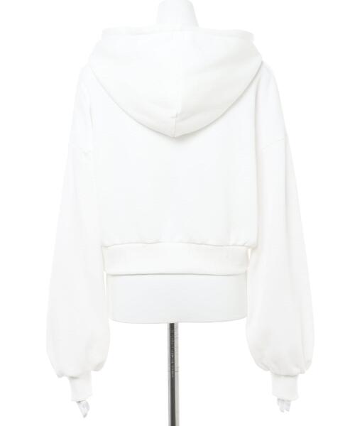 INGNI（イング）の「カレッジロゴクロップドパーカー（Tシャツ/カットソー・レディース・グリーン/オートミール/オフホワイト/ブラック・M）」の10枚目の写真