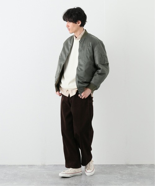 EDIFICE（エディフィス）の「キルティングフライトブルゾン（MA-1・メンズ・ブラック/カーキ・2/3）」の3枚目の写真