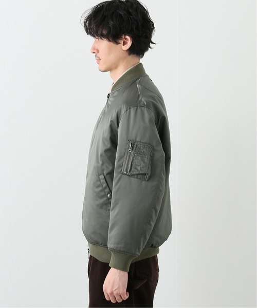 EDIFICE（エディフィス）の「キルティングフライトブルゾン（MA-1・メンズ・ブラック/カーキ・2/3）」の5枚目の写真