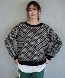 GLOBAL WORK | メルティーアソート柄プルオーバー/258867(ニット/セーター)