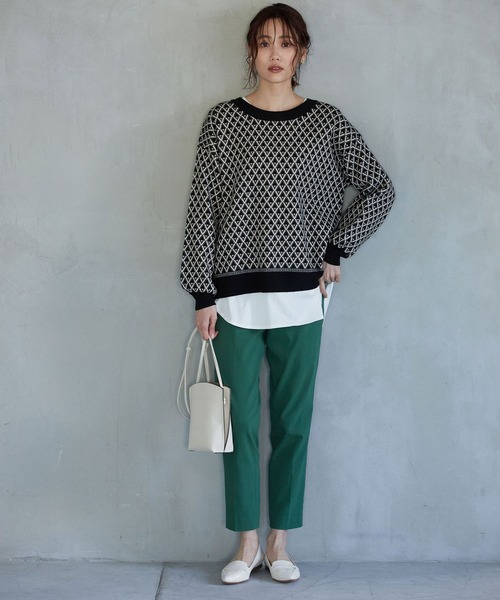 セール】メルティーアソート柄プルオーバー/258867（ニット/セーター