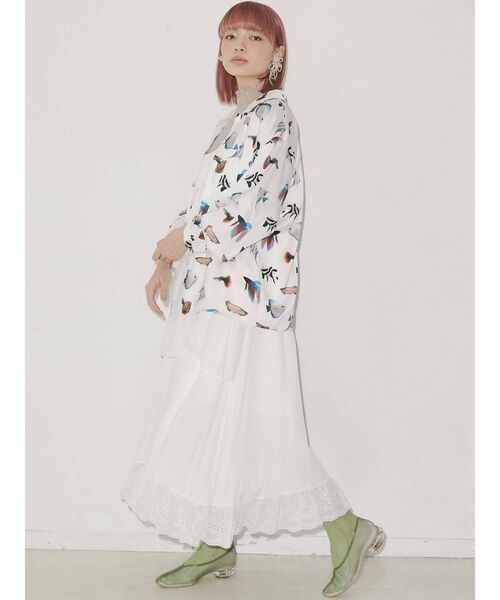 merry jenny(メリージェニー)の「エアリーパイピングフラットパンプス(パンプス・レディース・ライトブルー/ブラック/ベージュ・MEDIUM/LARGE)」の9枚目の写真