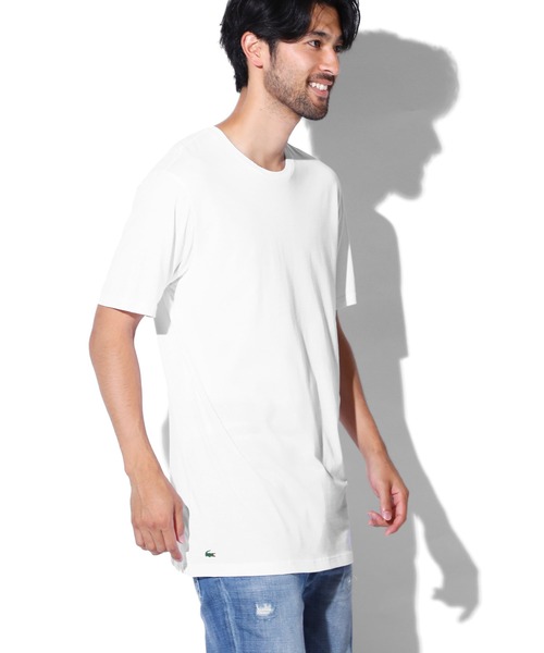LACOSTE(ラコステ)の「ラコステ LACOSTE Tシャツ カットソー メンズ 肌着 インナー 綿 無地 無地 ロゴ ワンポイント 半袖 ブランド(Tシャツ/カットソー・メンズ・ホワイト/ブラック/ホワイト系その他/ブラック系その他/グレー・SMALL/MEDIUM/LARGE/X-LARGE)」の8枚目の写真