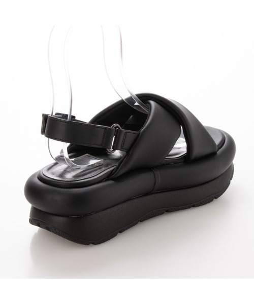 EVOL（イーボル）の「【EVOL】クロスクッションベルトプラットフォームサンダル IS9811（サンダル・レディース・ブラック/ベージュ/アイボリー・S/M/L）」の6枚目の写真