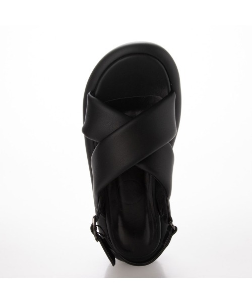 EVOL（イーボル）の「【EVOL】クロスクッションベルトプラットフォームサンダル IS9811（サンダル・レディース・ブラック/ベージュ/アイボリー・S/M/L）」の7枚目の写真