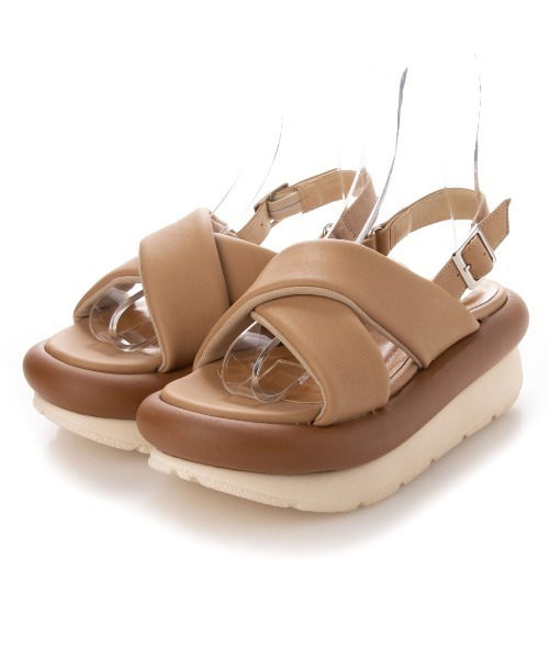 EVOL（イーボル）の「【EVOL】クロスクッションベルトプラットフォームサンダル IS9811（サンダル・レディース・ブラック/ベージュ/アイボリー・S/M/L）」の9枚目の写真