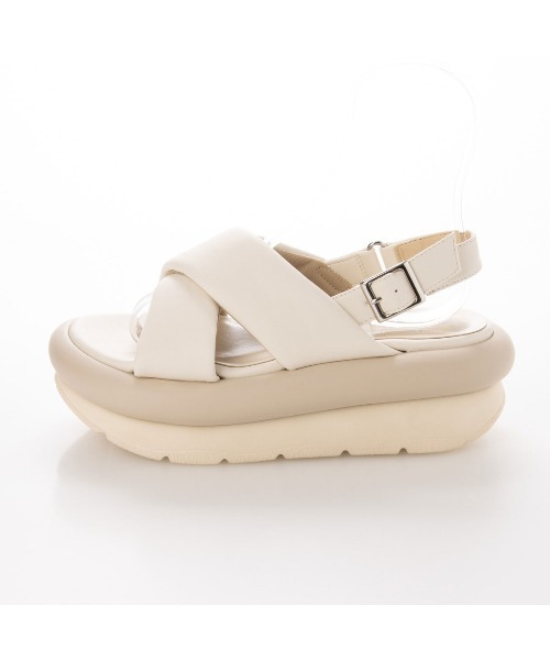 EVOL（イーボル）の「【EVOL】クロスクッションベルトプラットフォームサンダル IS9811（サンダル・レディース・ブラック/ベージュ/アイボリー・S/M/L）」の15枚目の写真