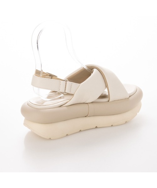 EVOL（イーボル）の「【EVOL】クロスクッションベルトプラットフォームサンダル IS9811（サンダル・レディース・ブラック/ベージュ/アイボリー・S/M/L）」の16枚目の写真