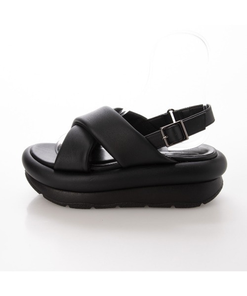 EVOL（イーボル）の「【EVOL】クロスクッションベルトプラットフォームサンダル IS9811（サンダル・レディース・ブラック/ベージュ/アイボリー・S/M/L）」の19枚目の写真