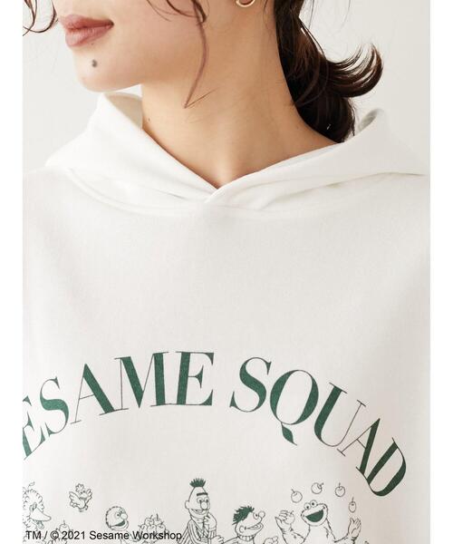 Green Parks(グリーンパークス)の「SESAME STREET フードPO*(パーカー・レディース・チャコールグレー/ブルー/アイボリー・FREE)」の20枚目の写真