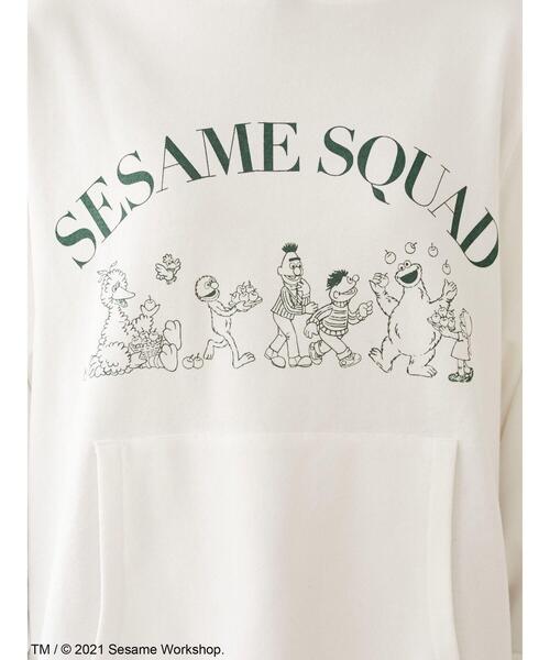 Green Parks(グリーンパークス)の「SESAME STREET フードPO*(パーカー・レディース・チャコールグレー/ブルー/アイボリー・FREE)」の22枚目の写真