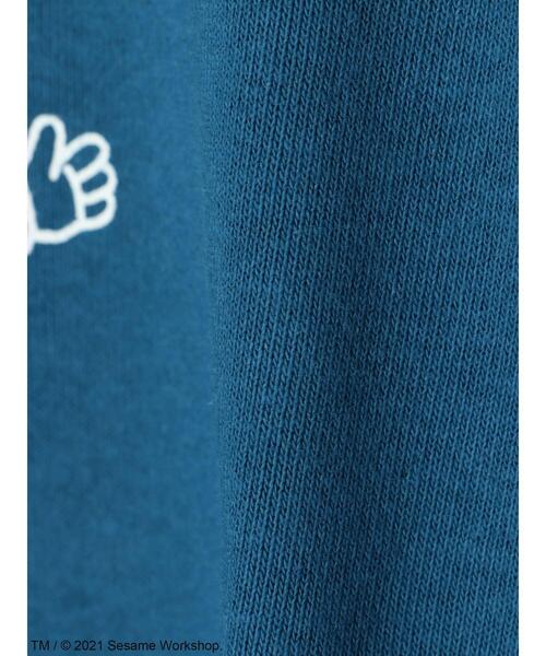 Green Parks(グリーンパークス)の「SESAME STREET フードPO*(パーカー・レディース・チャコールグレー/ブルー/アイボリー・FREE)」の4枚目の写真