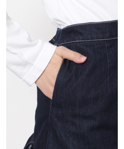 merry jenny（メリージェニー）の「デニムフリルミニスカート（スカート・レディース・ブラック/インディゴブルー・FREE）」の17枚目の写真