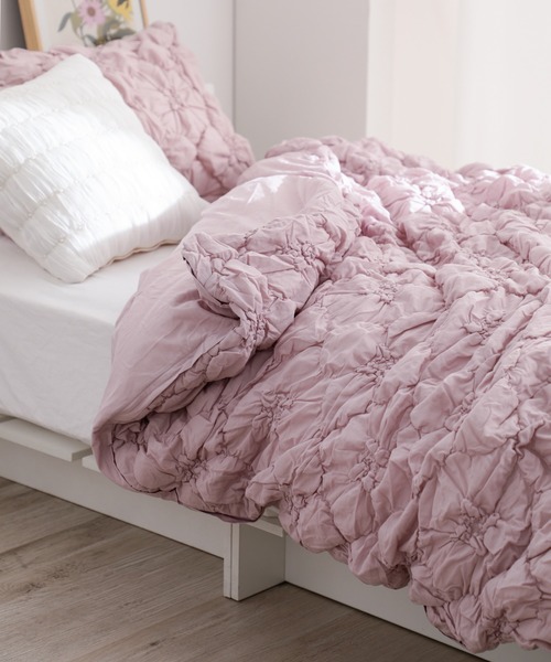 Francfranc（フランフラン）の「フラワーキルト 掛け布団カバー D PK