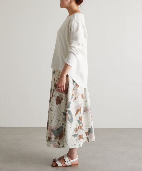 BEARDSLEY（ビアズリー）の「BA刺繍シンプルカットソー（Tシャツ/カットソー・レディース・ホワイト/ネイビー・FREE）」の12枚目の写真