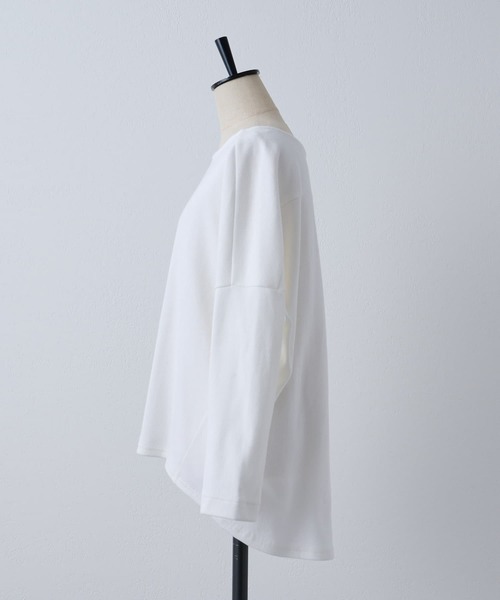 BEARDSLEY（ビアズリー）の「BA刺繍シンプルカットソー（Tシャツ/カットソー・レディース・ホワイト/ネイビー・FREE）」の14枚目の写真