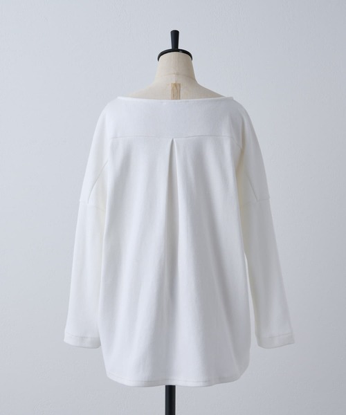 BEARDSLEY（ビアズリー）の「BA刺繍シンプルカットソー（Tシャツ/カットソー・レディース・ホワイト/ネイビー・FREE）」の8枚目の写真