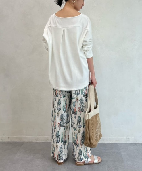 BEARDSLEY（ビアズリー）の「BA刺繍シンプルカットソー（Tシャツ/カットソー・レディース・ホワイト/ネイビー・FREE）」の16枚目の写真