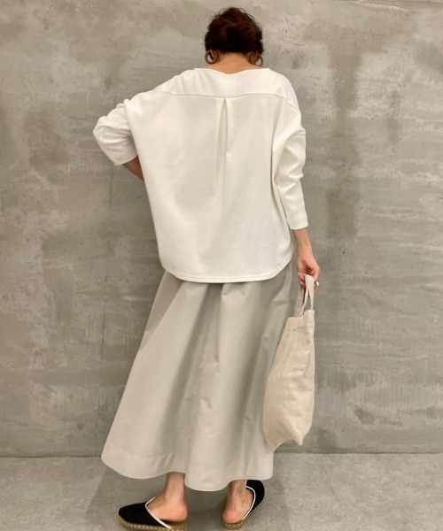 BEARDSLEY（ビアズリー）の「BA刺繍シンプルカットソー（Tシャツ/カットソー・レディース・ホワイト/ネイビー・FREE）」の19枚目の写真