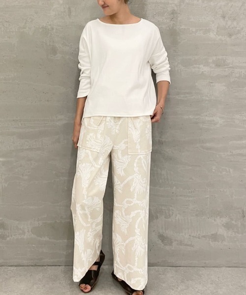 BEARDSLEY（ビアズリー）の「BA刺繍シンプルカットソー（Tシャツ/カットソー・レディース・ホワイト/ネイビー・FREE）」の20枚目の写真