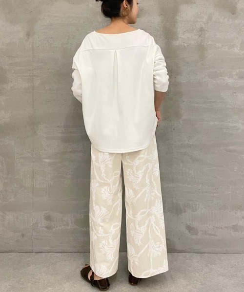 BEARDSLEY（ビアズリー）の「BA刺繍シンプルカットソー（Tシャツ/カットソー・レディース・ホワイト/ネイビー・FREE）」の22枚目の写真