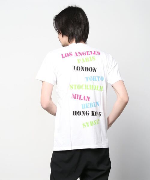 JIMMY'Z(ジミーズ)の「【T18】【JIMMY'Z/ジミーズ】WORLD T-SHIRTS(Tシャツ/カットソー・レディース・ホワイト/ブラック・MEDIUM/LARGE/X-LARGE)」の4枚目の写真