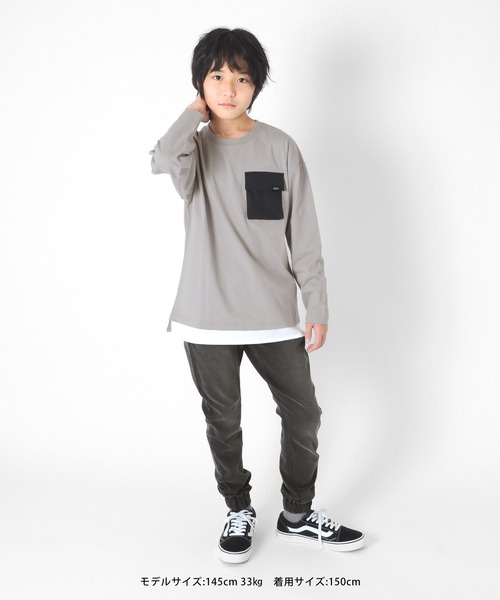 GLAZOS（グラソス）の「[テーパード]スーパーストレッチデニム・ジョガーパンツ（デニムパンツ・キッズ・グレー/インディゴブルー/ブルー・140cm/150cm/160cm/170cm/130cm）」の5枚目の写真
