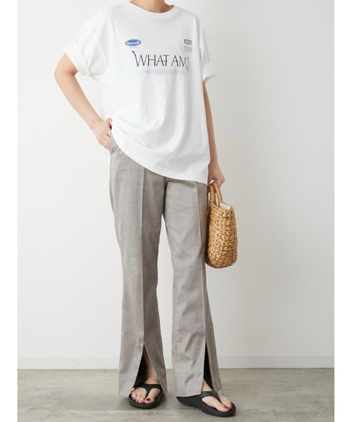 LA PEAU DE GEM（ラポドゥジェム）の「【LA PEAU DE GEM】スエードセミフレアパンツ（その他パンツ・レディース・ダークブラウン/グレー・S/M）」の6枚目の写真