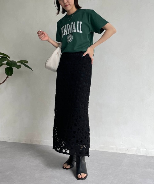 CAPRICIEUX LE'MAGE（カプリシューレマージュ）の「クロシェ風2WAYスカート（スカート・レディース・ライトベージュ/ブラック・FREE）」の22枚目の写真