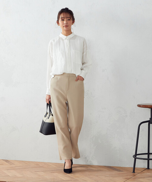 COMME CA MODELS(コムサモデルズ)の「サイドベンツ パンツ(その他パンツ・レディース・カーキ/ベージュ/ブラック・X-SMALL/SMALL/X-LARGE/MEDIUM/LARGE)」の8枚目の写真