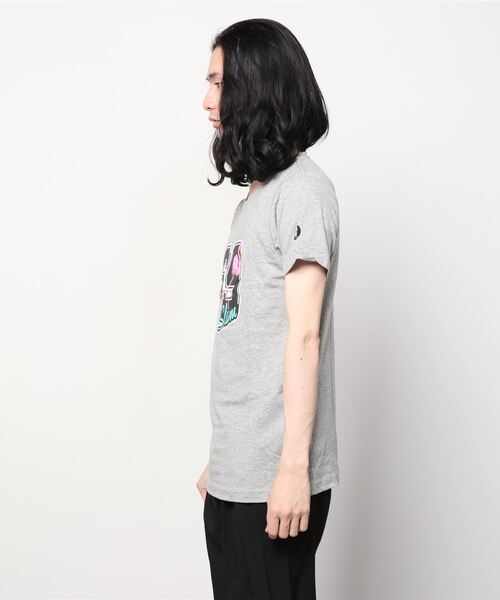 69SLAM(ロックスラム)の「69SLAM ロックスラム メンズ クルーネック 半袖 Tシャツ(Tシャツ/カットソー・メンズ・グレー/ネイビー・MEDIUM)」の9枚目の写真