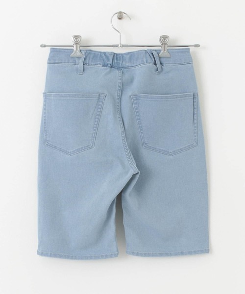 HEYUMM(ヘユム)の「ストレッチバイカーショーツデニム(デニムパンツ・レディース・ライトベージュ/ライトインディゴブルー/ブラック・ONE)」の7枚目の写真