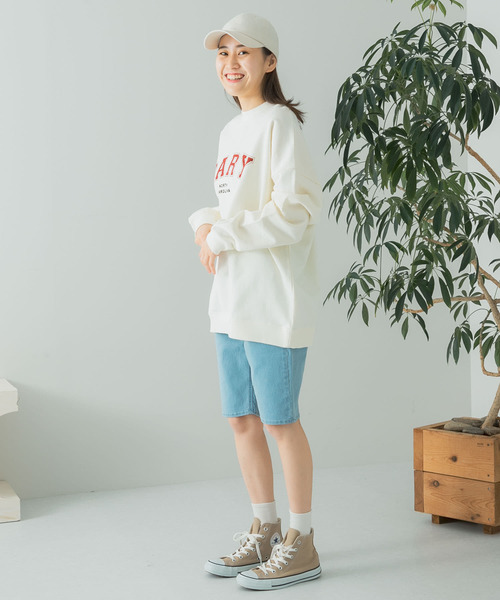 HEYUMM(ヘユム)の「ストレッチバイカーショーツデニム(デニムパンツ・レディース・ライトベージュ/ライトインディゴブルー/ブラック・ONE)」の19枚目の写真