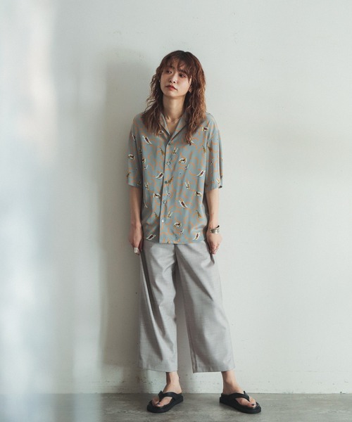 FIL DE FER（フィルデフェール）の「TRスパン　8分丈イージーパンツ（その他パンツ・レディース・ライトグレー/ブラック/グリーン・SMALL/MEDIUM）」の13枚目の写真