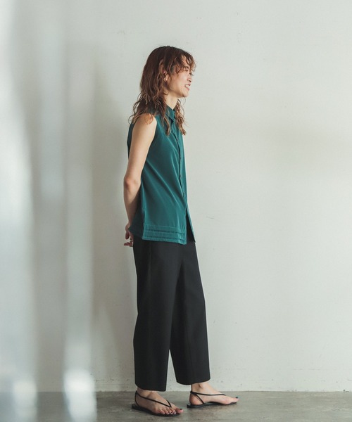 FIL DE FER（フィルデフェール）の「TRスパン　8分丈イージーパンツ（その他パンツ・レディース・ライトグレー/ブラック/グリーン・SMALL/MEDIUM）」の10枚目の写真