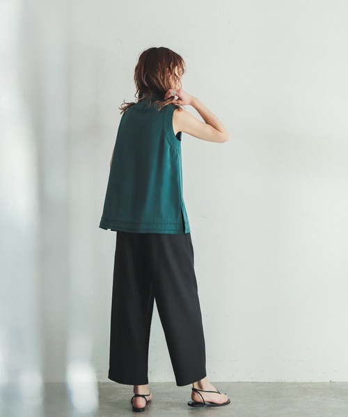 FIL DE FER（フィルデフェール）の「TRスパン　8分丈イージーパンツ（その他パンツ・レディース・ライトグレー/ブラック/グリーン・SMALL/MEDIUM）」の9枚目の写真