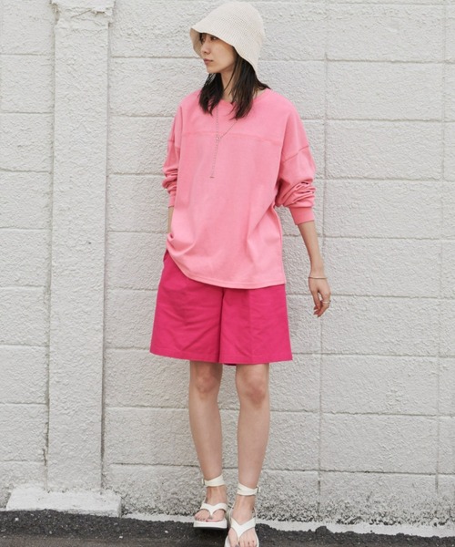 Auntie Rosa Holiday(アンティローザホリデー)の「※入荷禁止※レーヨン麻イージーショーツ(セットアップ対応)(その他パンツ・レディース・ベージュ/ブラック/グリーン/ピンク・FREE)」の4枚目の写真