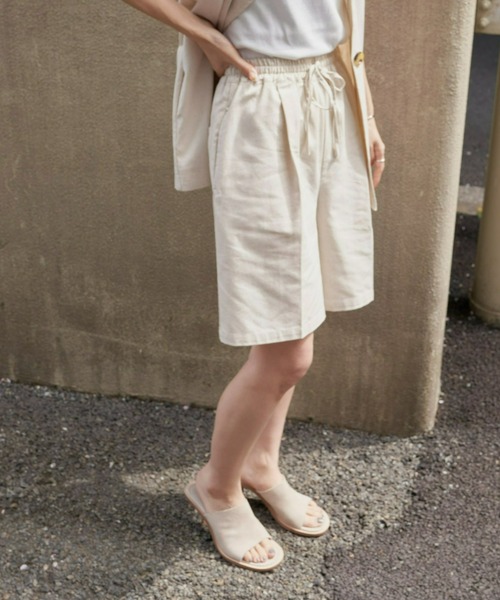 Auntie Rosa Holiday(アンティローザホリデー)の「※入荷禁止※レーヨン麻イージーショーツ(セットアップ対応)(その他パンツ・レディース・ベージュ/ブラック/グリーン/ピンク・FREE)」の9枚目の写真