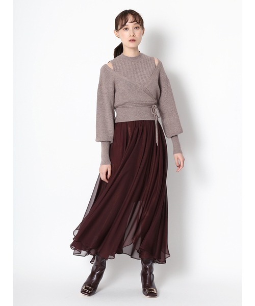 LILY BROWN（リリーブラウン）の「フレアスカート（スカート・レディース・ブラウン・ONE SIZE）」の3枚目の写真