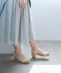 JELLY BEANS | エンプロイダリーパイピングナチュラルサンダル(215-50056)JELLY BEANS(ジェリービーンズ)(サンダル)