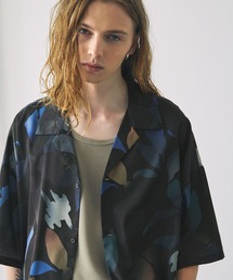 EMMA CLOTHES | ルーズオーバーオープンカラーマルチパターンS/Sシャツ EMMA CLOTHES(シャツ/ブラウス)