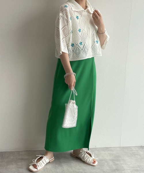 w closet（ダブルクローゼット）の「ギャザーリボンフラットサンダル（サンダル・レディース・ホワイト/ブラック/ブルー・M/L）」の10枚目の写真