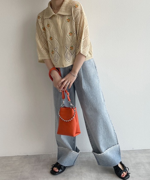 w closet（ダブルクローゼット）の「ギャザーリボンフラットサンダル（サンダル・レディース・ホワイト/ブラック/ブルー・M/L）」の4枚目の写真