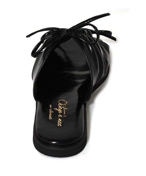 w closet（ダブルクローゼット）の「ギャザーリボンフラットサンダル（サンダル・レディース・ホワイト/ブラック/ブルー・M/L）」の7枚目の写真