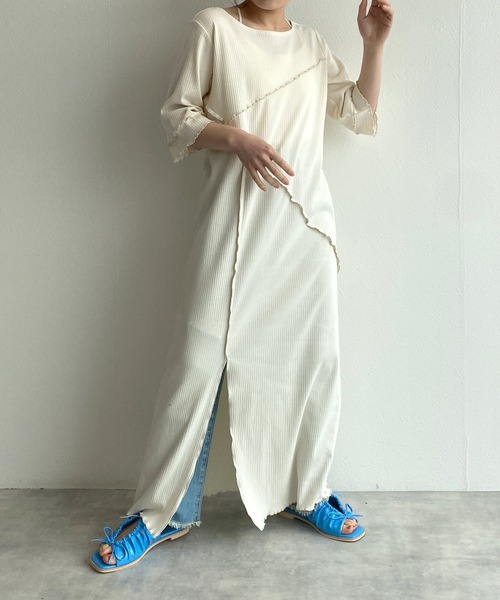 w closet（ダブルクローゼット）の「ギャザーリボンフラットサンダル（サンダル・レディース・ホワイト/ブラック/ブルー・M/L）」の20枚目の写真