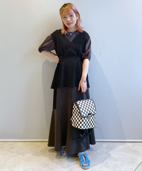 w closet（ダブルクローゼット）の「ギャザーリボンフラットサンダル（サンダル・レディース・ホワイト/ブラック/ブルー・M/L）」の22枚目の写真