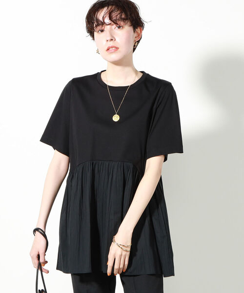 NOLLEY’S(ノーリーズ)の「ウエスト切り替えプルオーバーカットソー(Tシャツ/カットソー・レディース・ホワイト/ブラック/ブルー系その他7・FREE)」の2枚目の写真